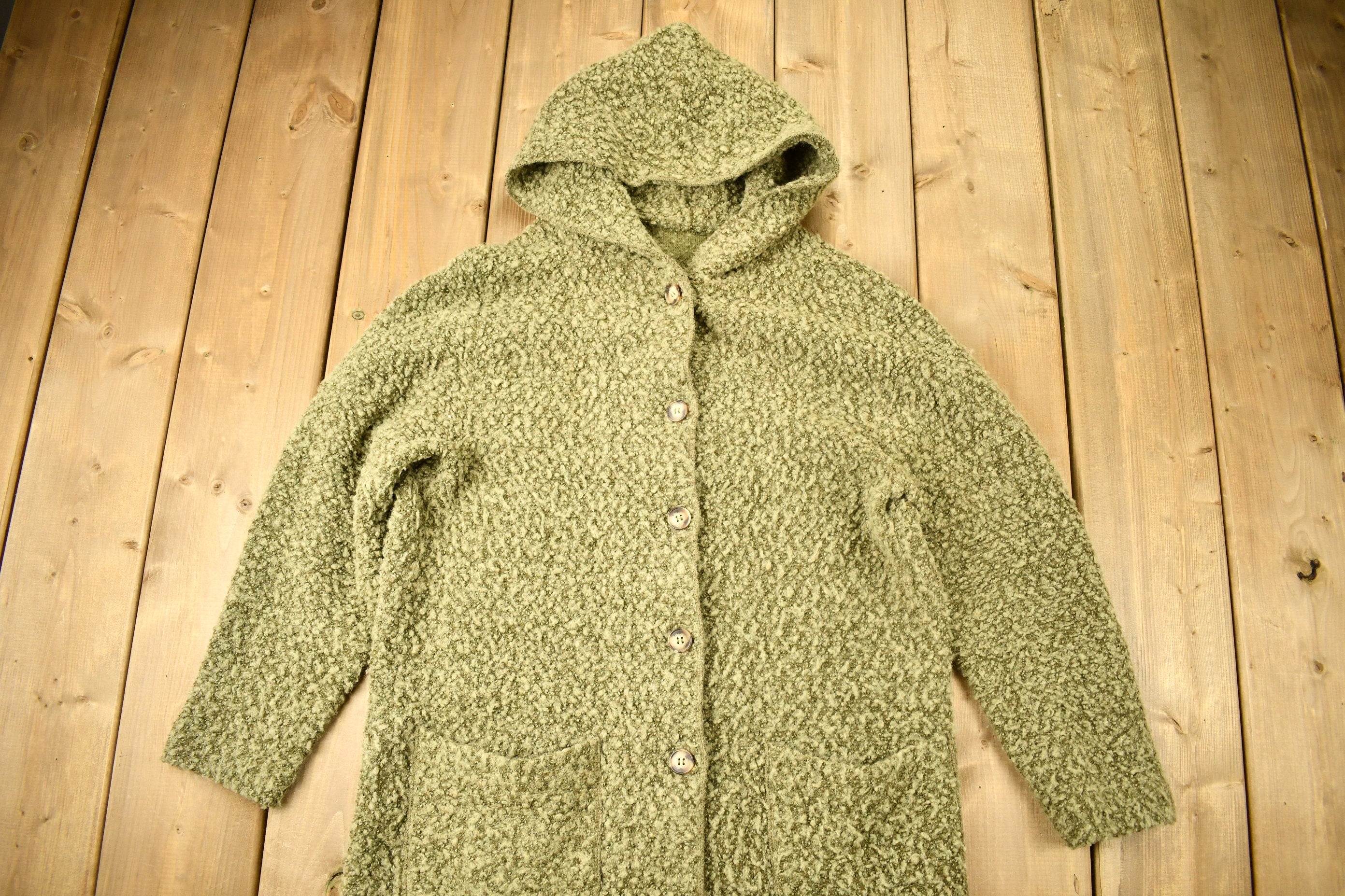Vintage 1990s Button Up Fleece Hoodie