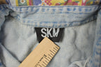 Vintage 1990s SKM Abstract Denim Button Up Shirt