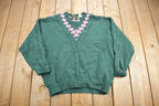 Vintage 1990s Northern Reflections Knit V-Neck Sweater