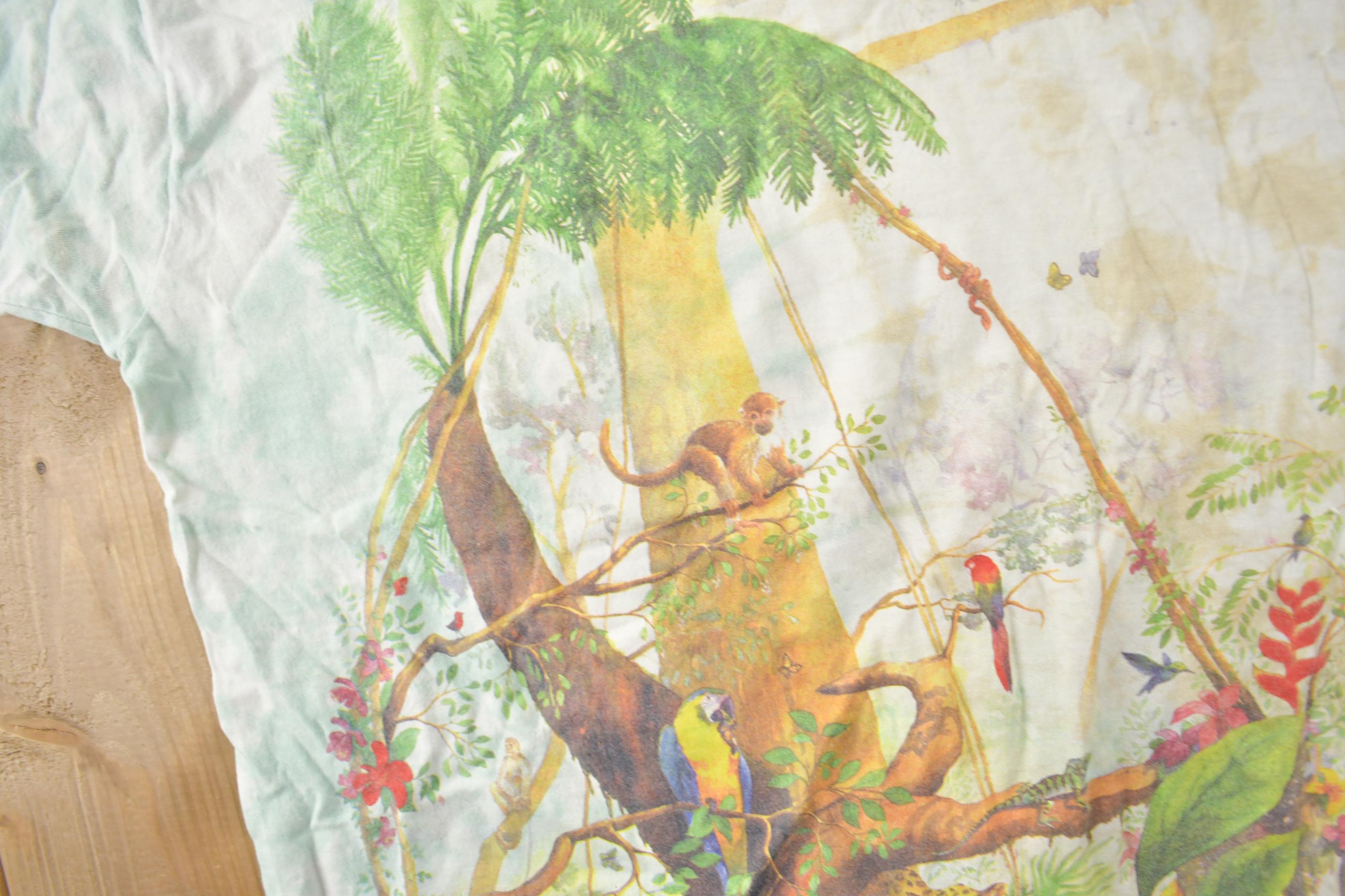 Vintage 1990s Rainforest Preserve Paradise Single Stitch Graphic Tie Dye T-Shirt Made In USA