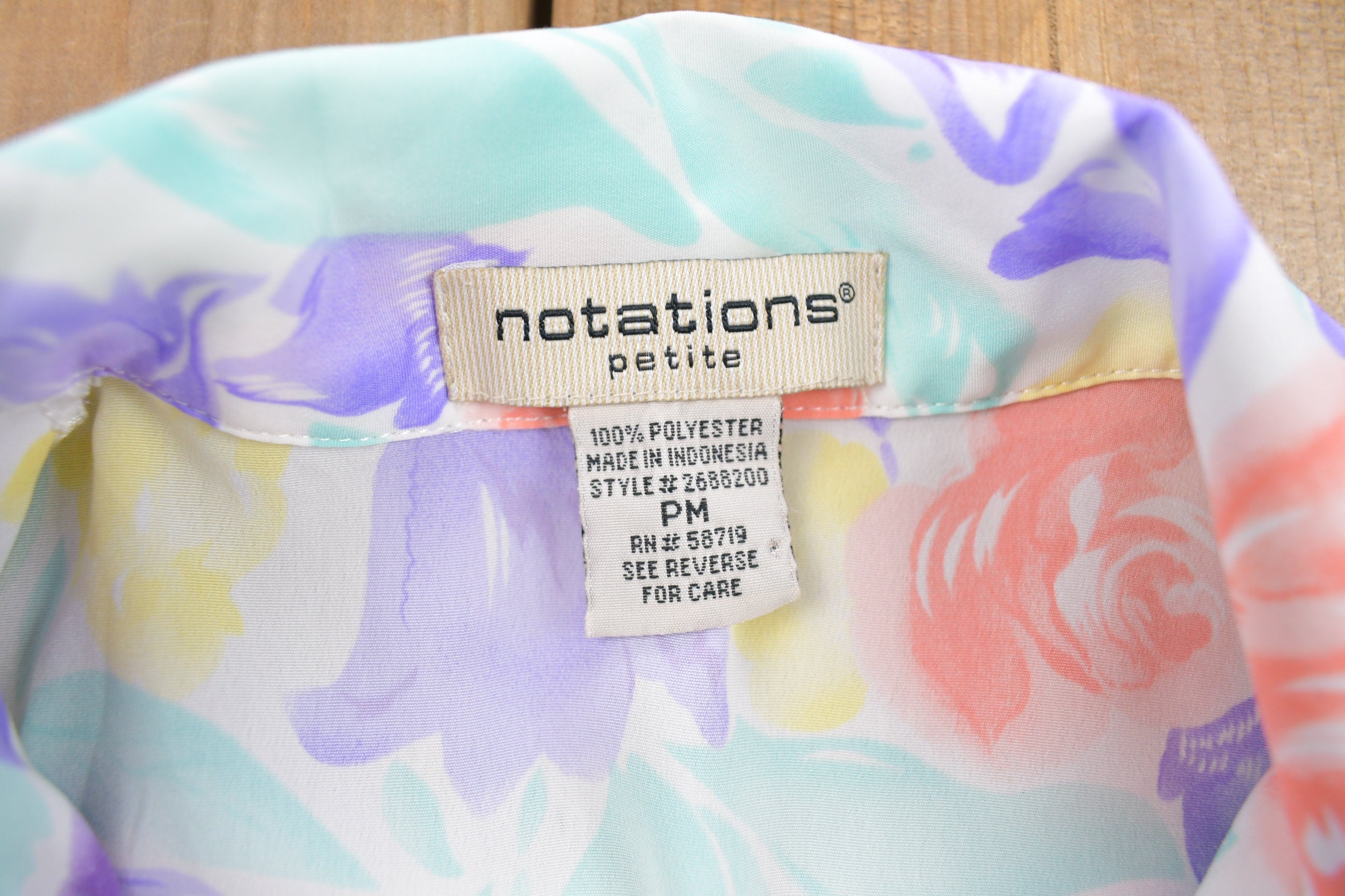 Vintage 1990s Notations Button Up Shirt