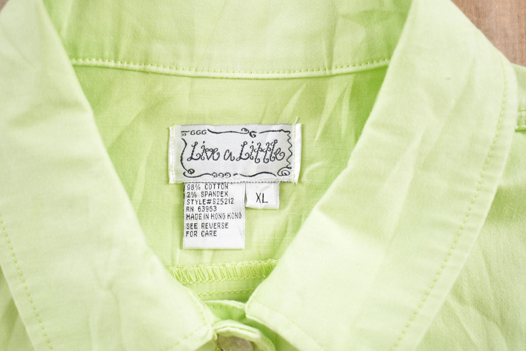 Vintage 1980s Live A Little Denim Jean Jacket