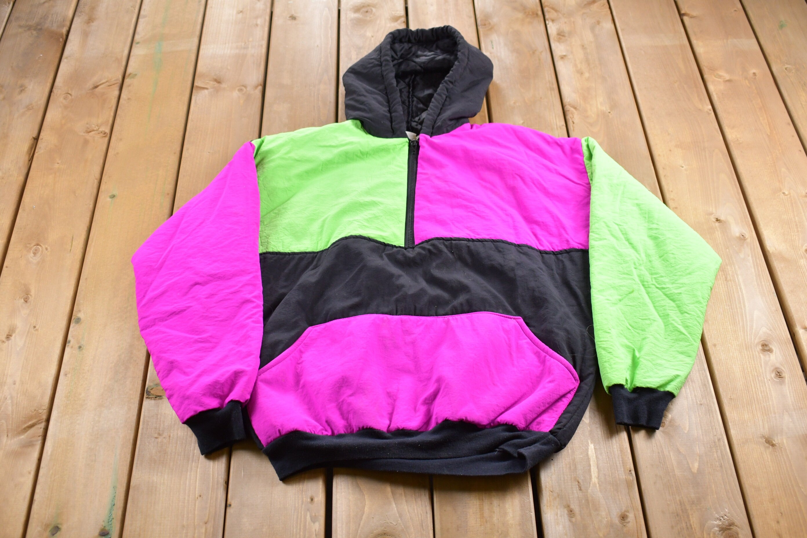 Vintage 1990s Copenhagen Sport Color Block Windbreaker Jacket