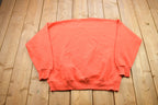 Vintage 1990s Blank Orange Heavyweight Lee Crewneck Sweatshirt