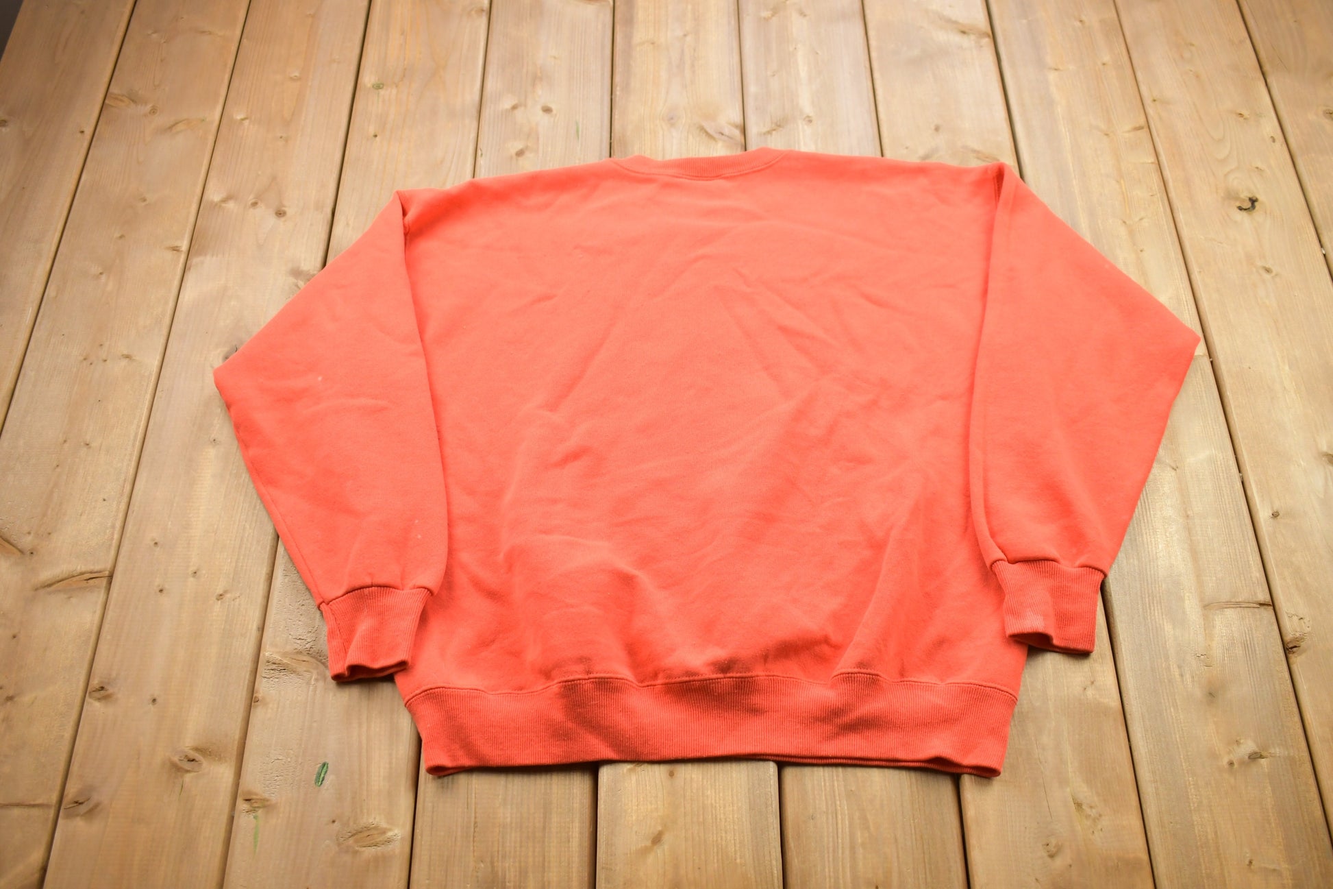 Vintage 1990s Blank Orange Heavyweight Lee Crewneck Sweatshirt