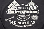 Vintage 1991 Harley Davidson Hunderfossen Norway Super Rally T-Shirt Single Stitch