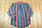 Vintage 1990s Nautica Striped Button Up Shirt Men's M