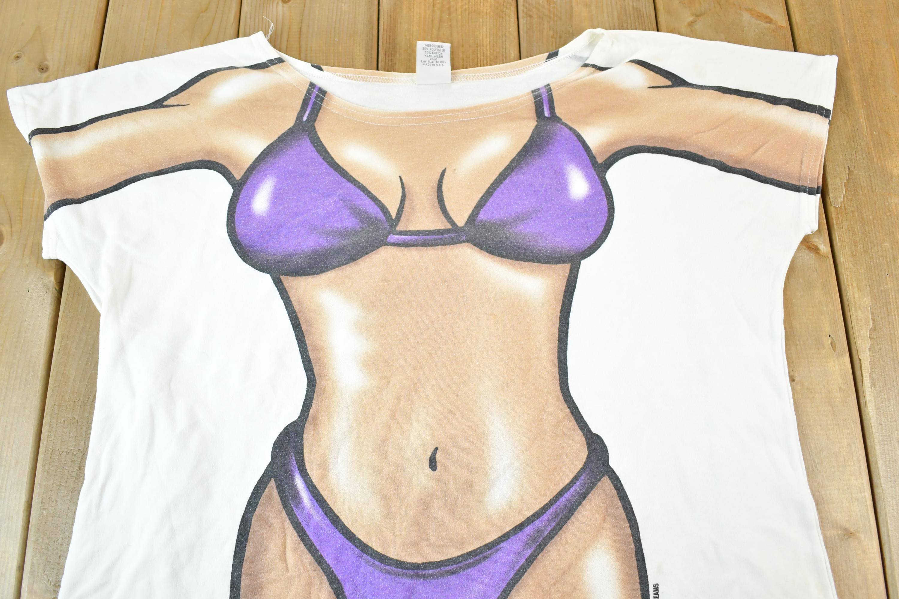 Vintage 1990s Beach Bum Souvenir Beachwear T-Shirt Women's One Size