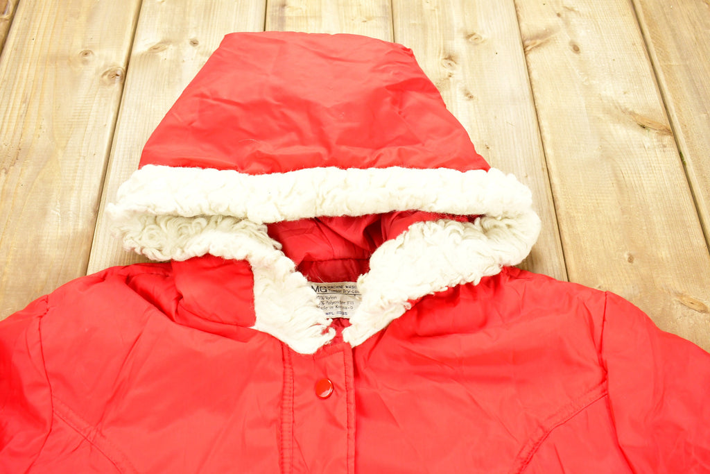 Vintage 1980s MG Full Length Red Windbreaker Jacket