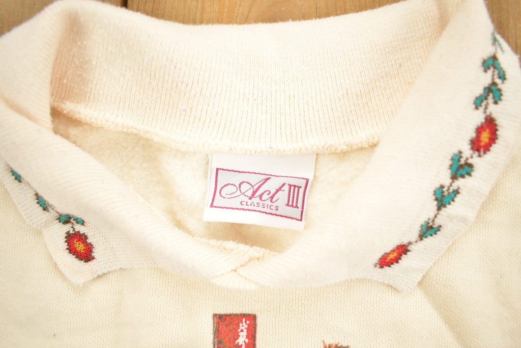 Vintage 1990s Birdhouse Themed Crewneck Sweatshirt