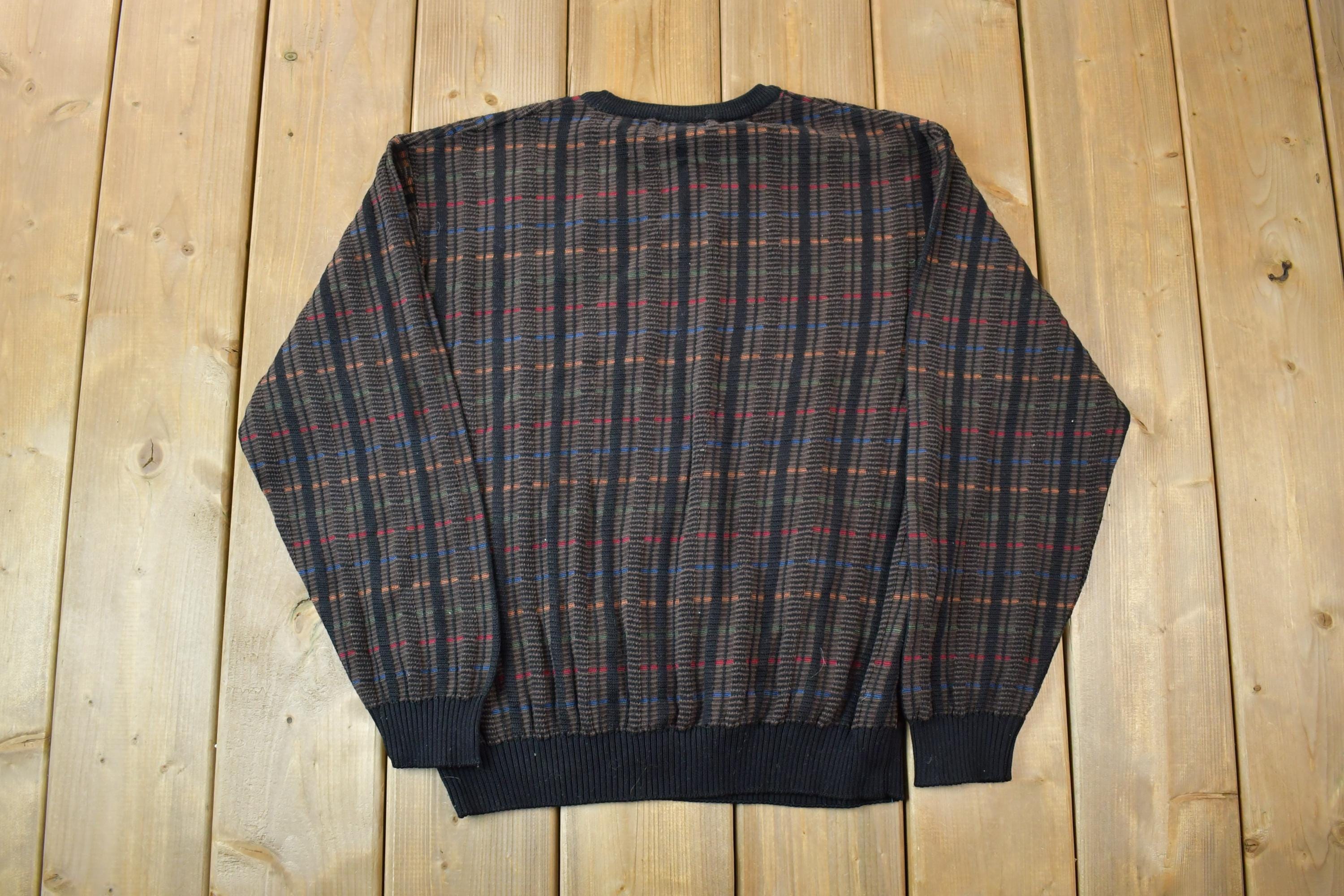 Vintage 1990s Corto Uomo Knit V Neck Sweater