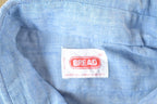 Vintage 1970s Lee Riders Go Rodeo Denim Bread Button Up Shirt Men's L