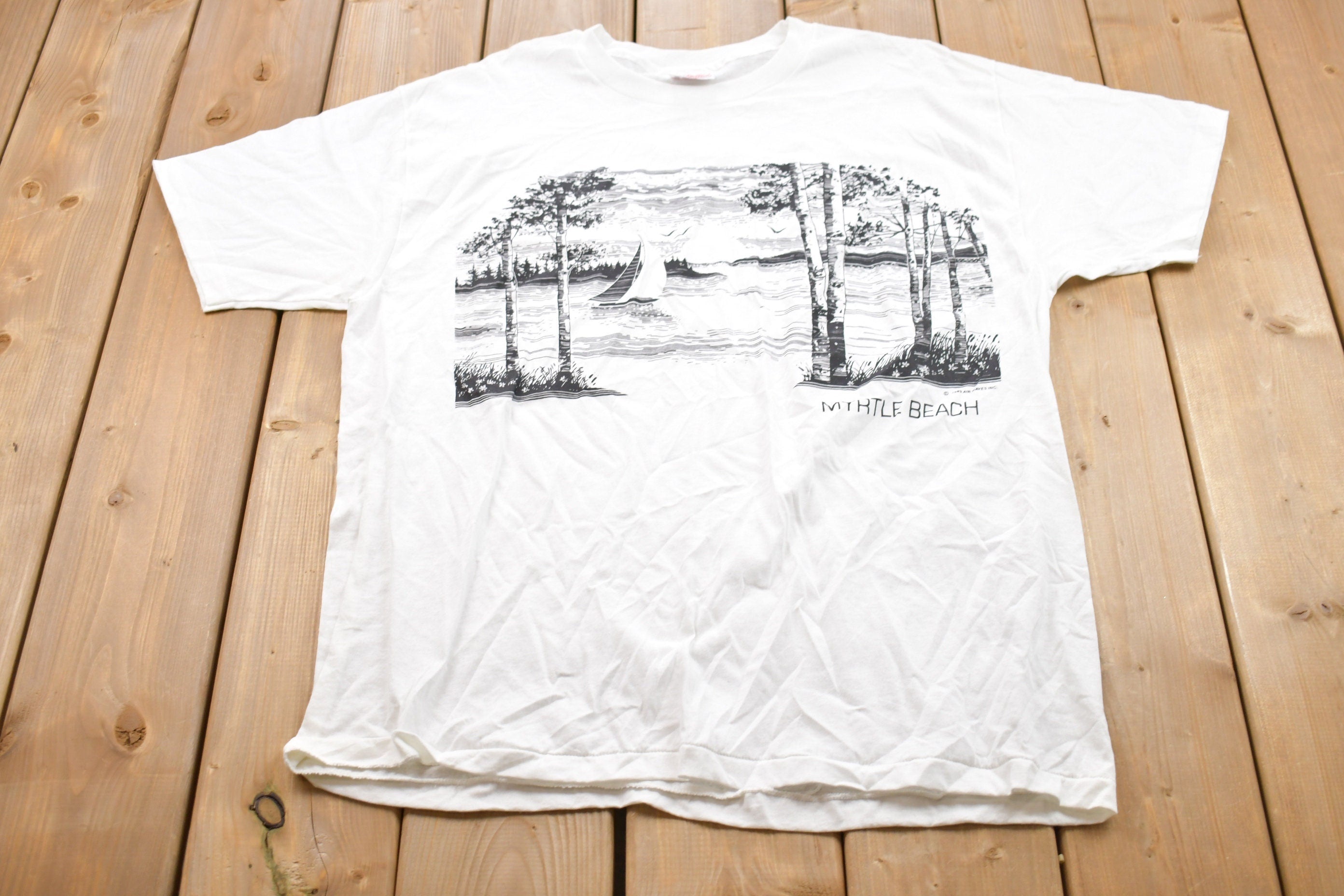 Vintage 1989 Myrtle Beach Graphic T-Shirt