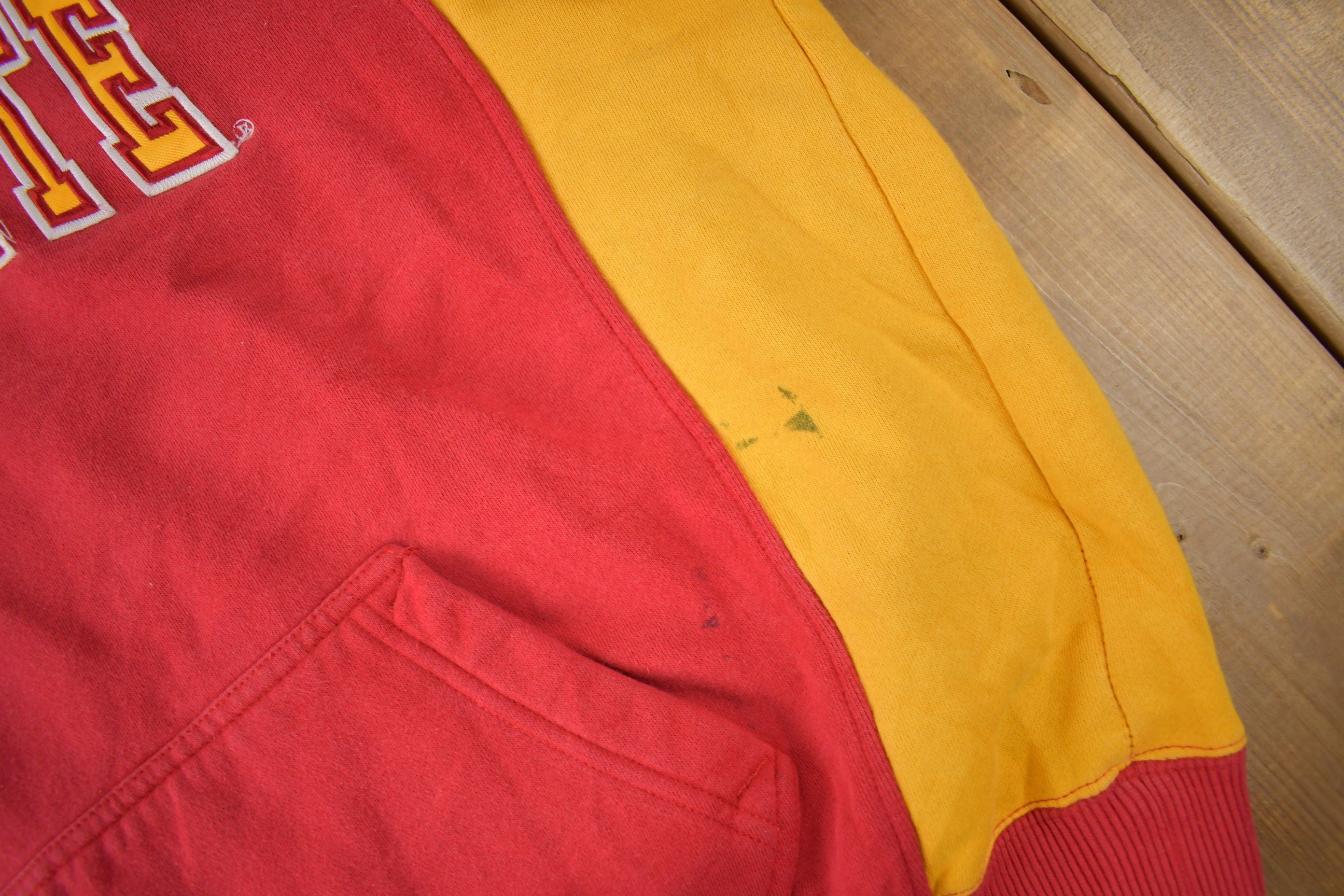Vintage 1990s Iowa State University Cyclones Collegiate Embroidered Hoodie