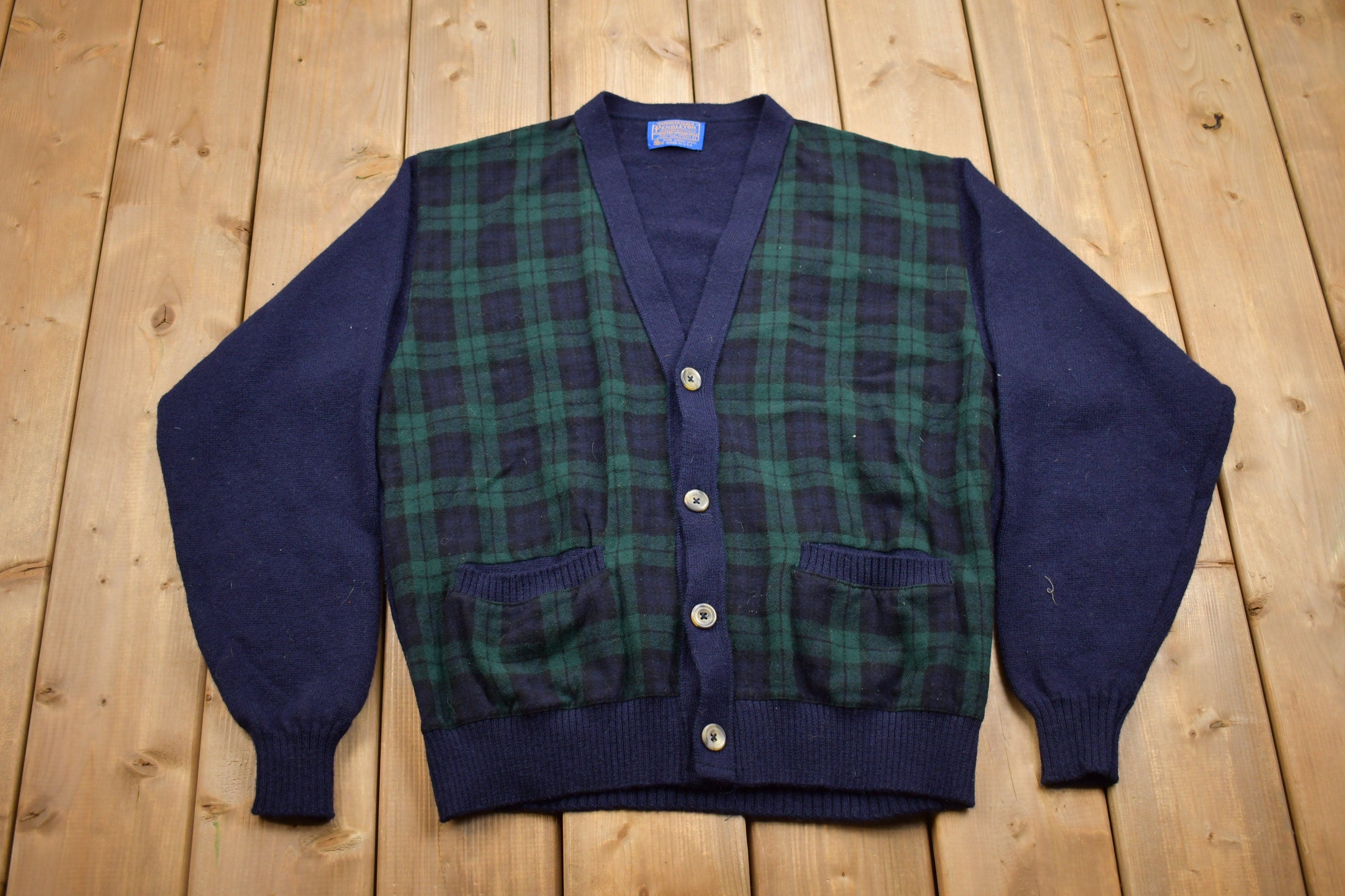 Vintage 1990s Pendleton 100% Wool Knitted Cardigan
