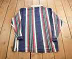 Vintage 1990s Iban Striped Rugby Button Up Shirt