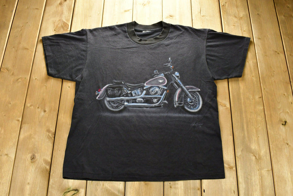 Vintage 1993 Airbrushed Motorcycle Graphic T-Shirt