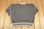 Vintage 1990s Altitude Striped Knit Crewneck Sweater Womens L /