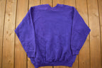 Vintage 1990s Blank Purple Womens Crewneck Sweatshirt
