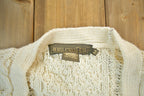 Vintage 1980s Cable Knit Cardigan Sweater