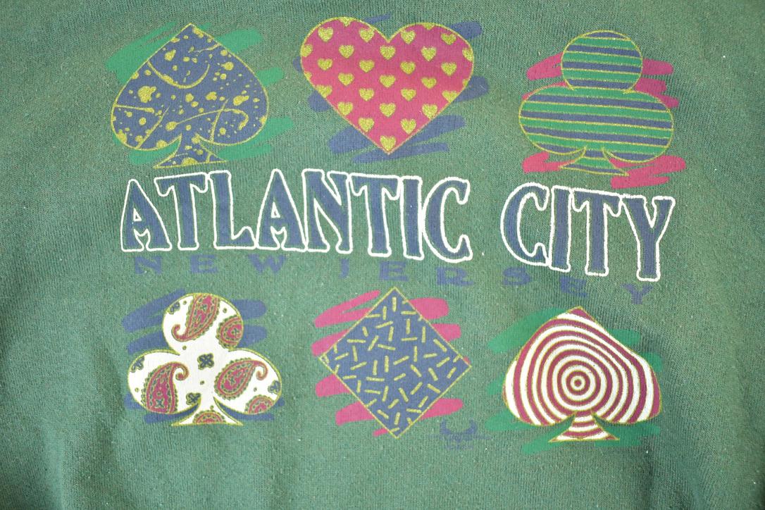 Vintage 1990s Atlantic City New Jersey Crewneck Sweatshirt Mens L