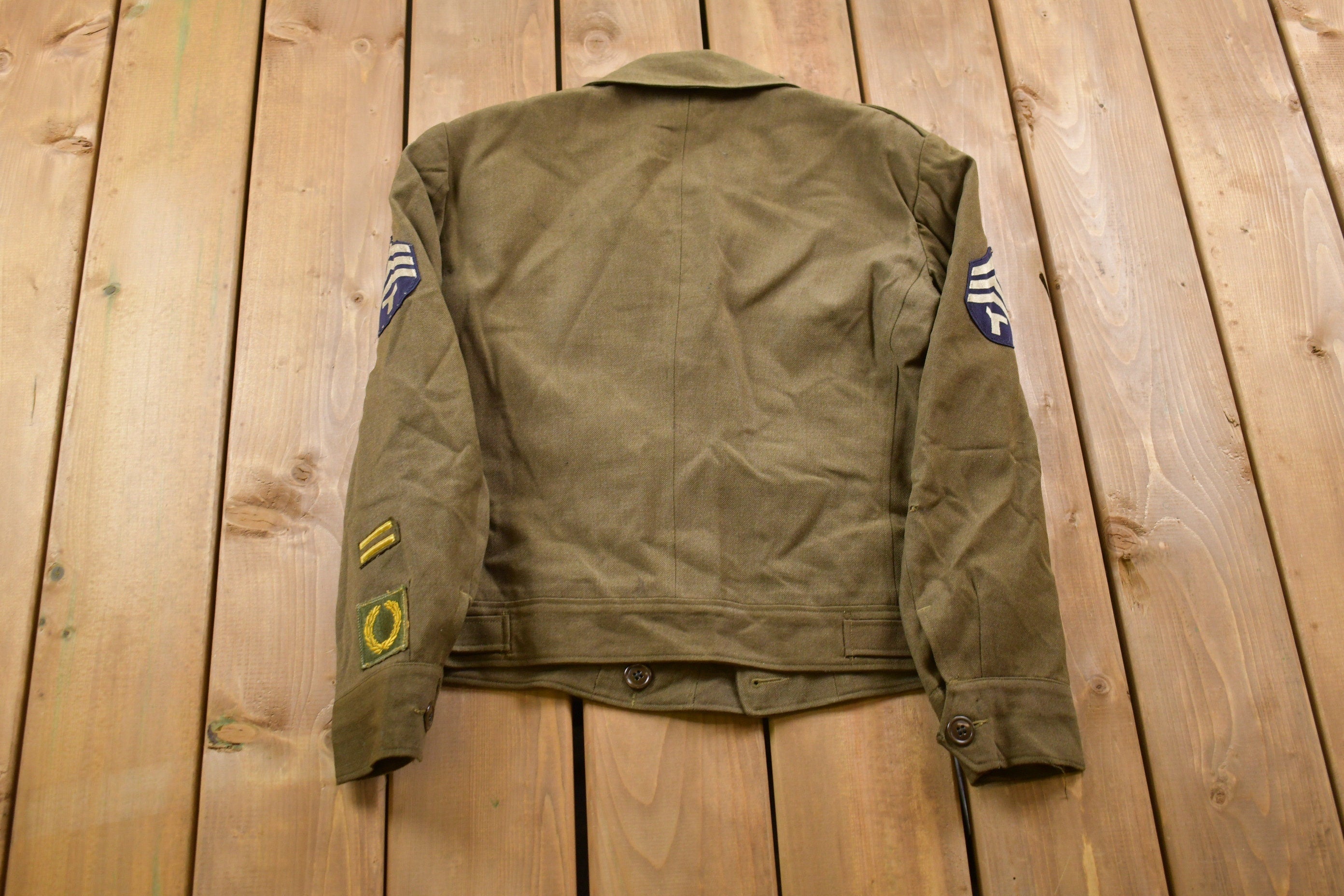 Vintage 1980s Military Wool Field Jacket