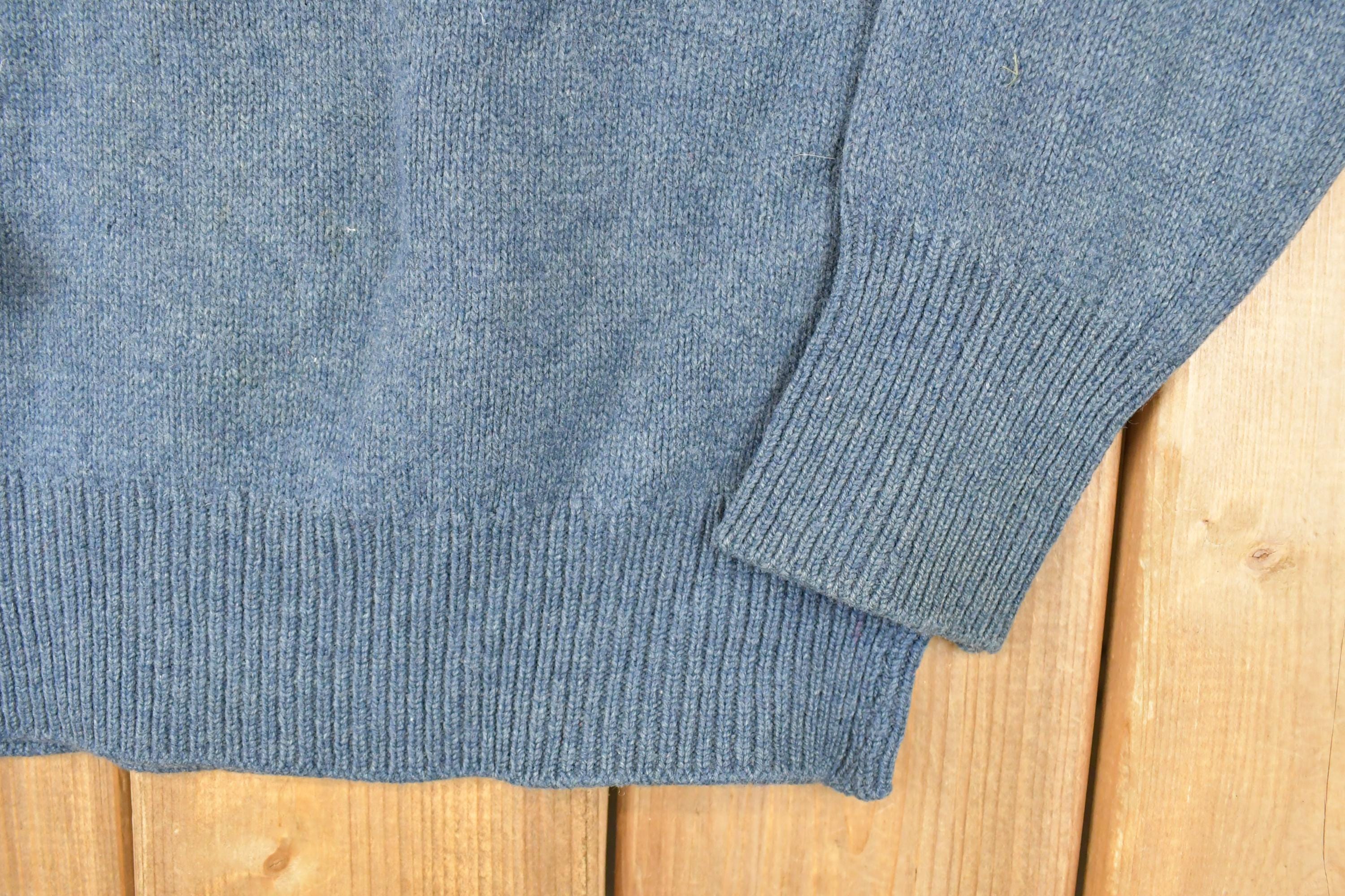 Vintage 1970s Jas K Wilson Alan Paine Knit Cardigan Sweater Mens S