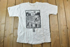 Vintage 1990s Cat Wants Seafood Graphic T-Shirt