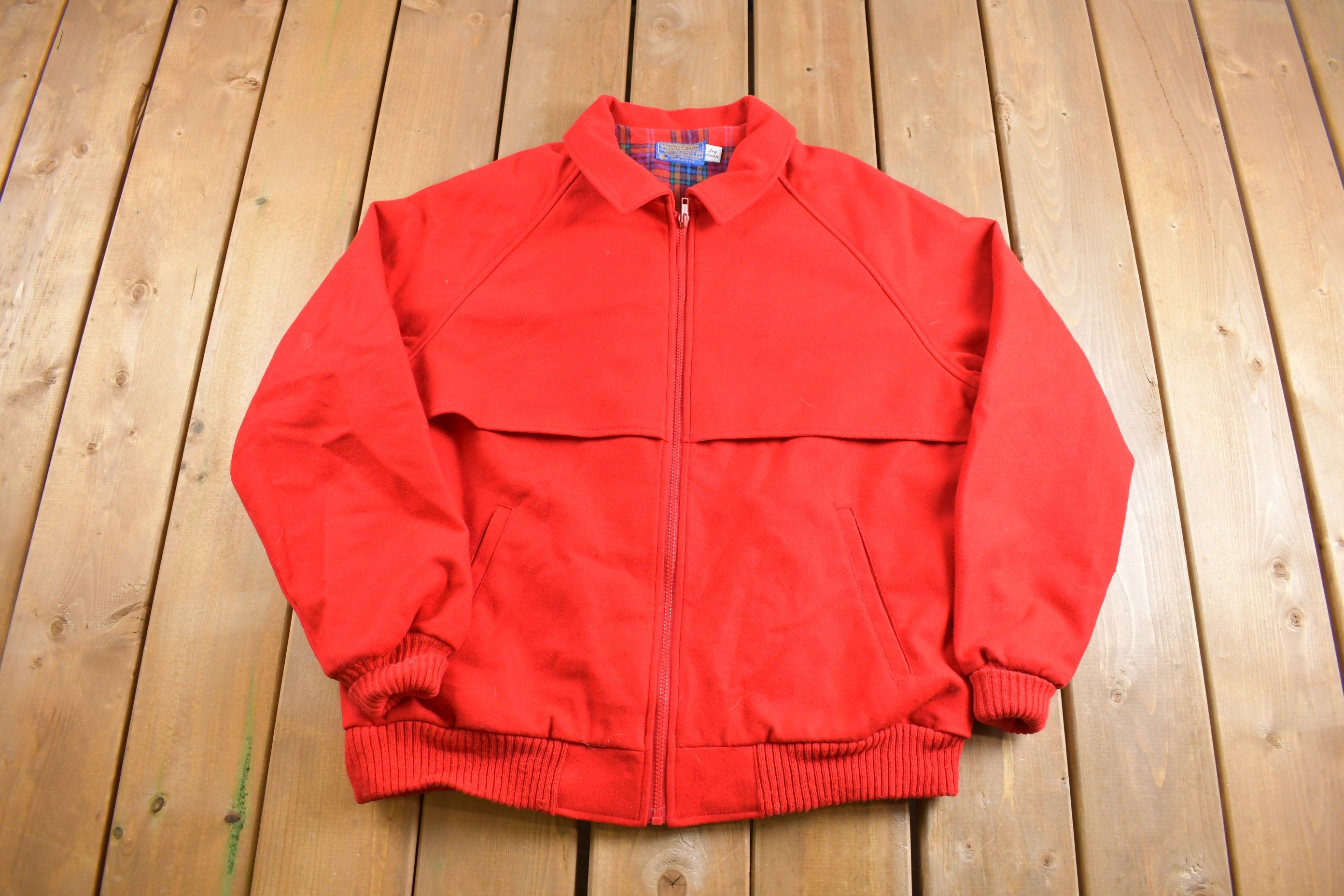 Vintage 1980s Pendleton Blanket Lined Wool Jacket