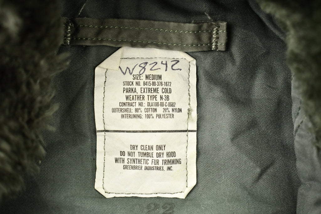 Vintage 1970s Military Fur Parka