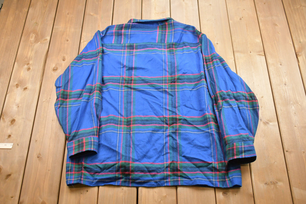 Vintage 1990s Plaid Flannel Button Up Shirt