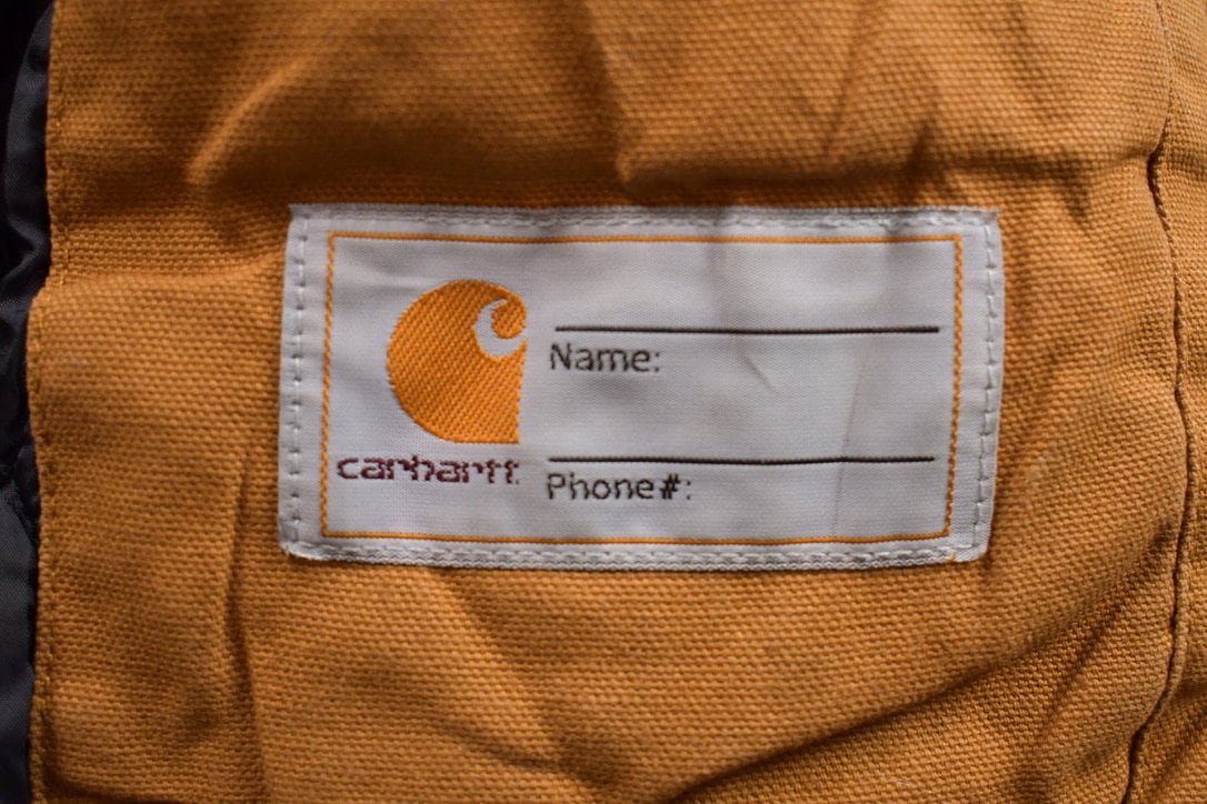Vintage 1990s Carhartt Youth Hooded Work Jacket