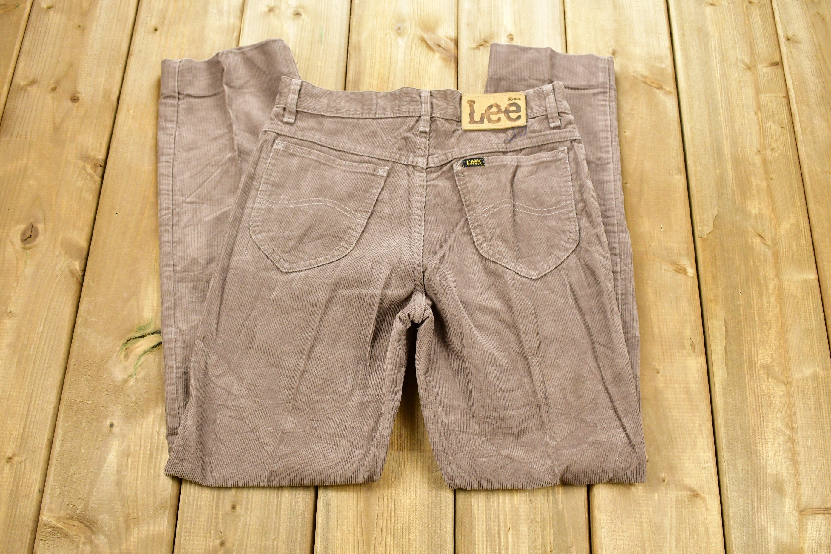 Vintage 1980s Lee Brown Corduroy Trousers Size 29