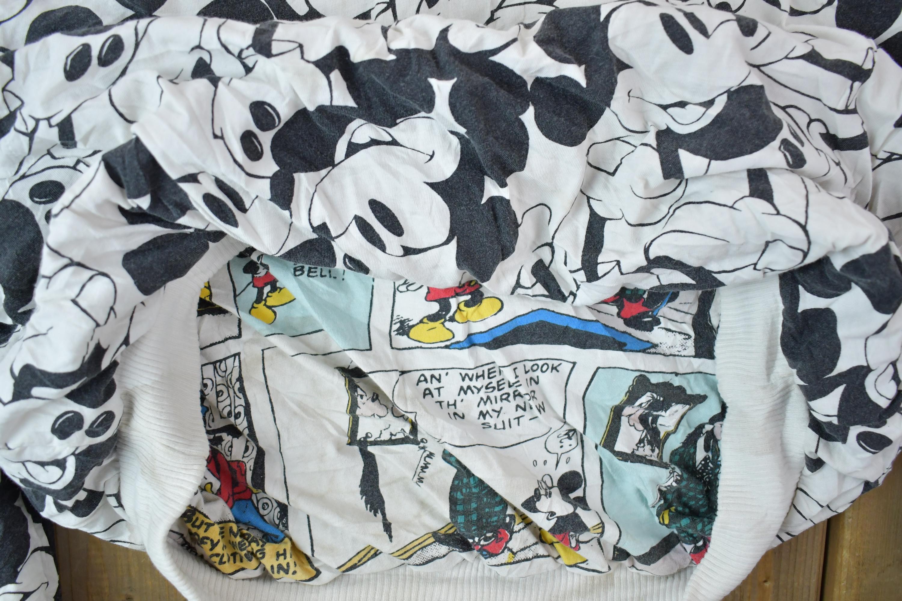 Vintage 1980s Mickey Mouse All Over Print Reversible Disney Crewneck