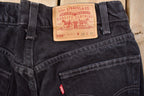 Vintage 1990s Levi's 550 Red Tab Black Denim Jeans Size 26 x 32