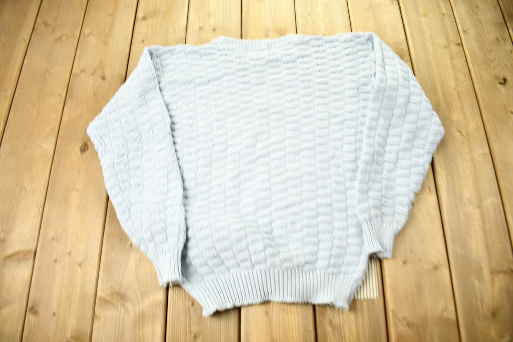 Vintage 1990s Honors Textured Knitted Crewneck Sweater