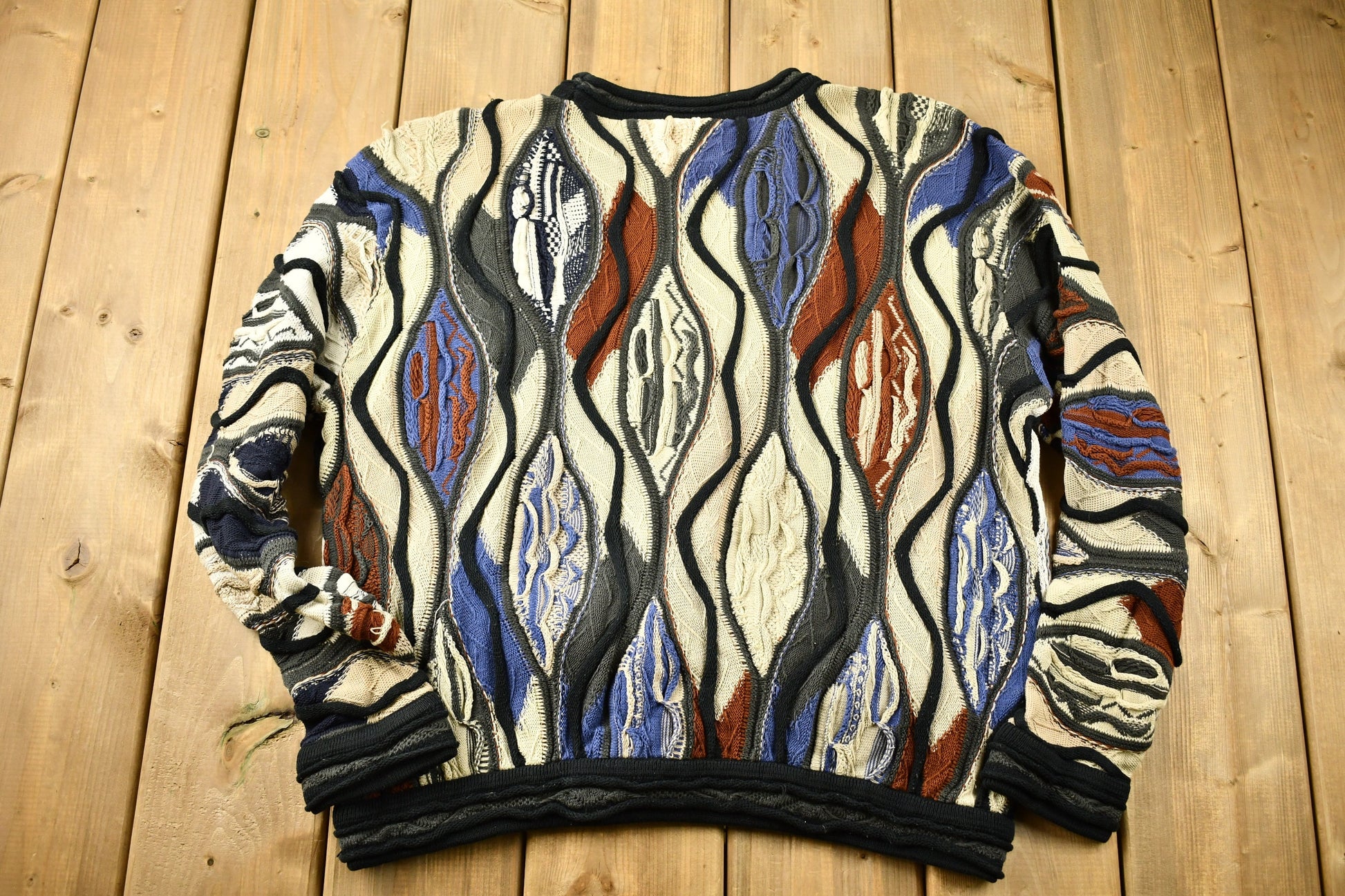 Vintage 1990s Coogi Australia 3D Cable Knit Crewneck Sweater
