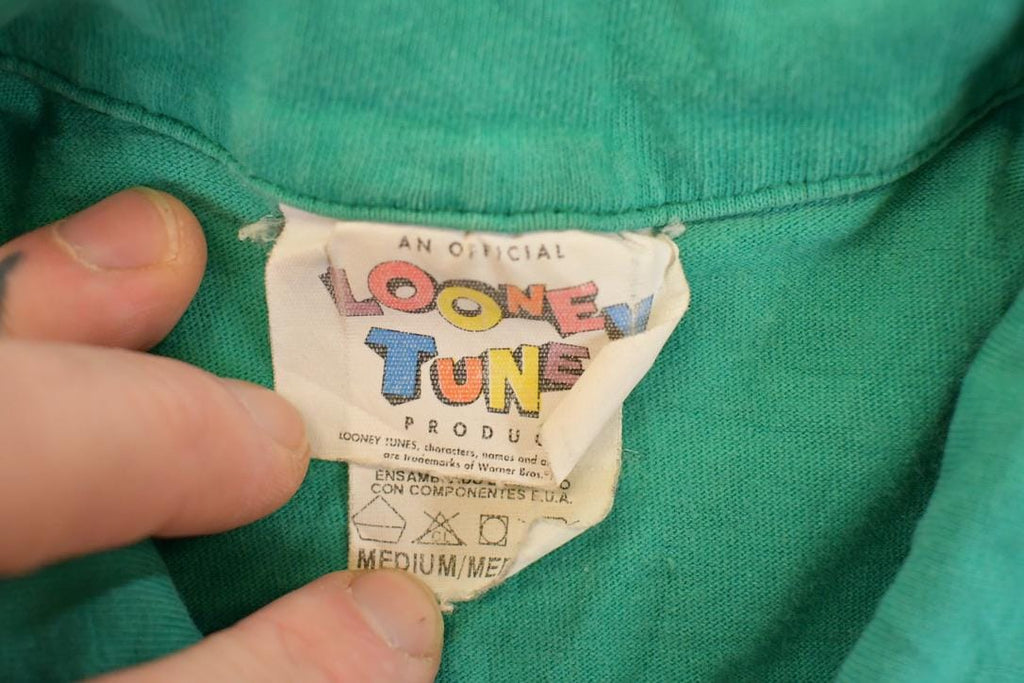 Vintage 1990s Looney Tunes Tweety Bird Cartoon Button Up Shirt Womens M