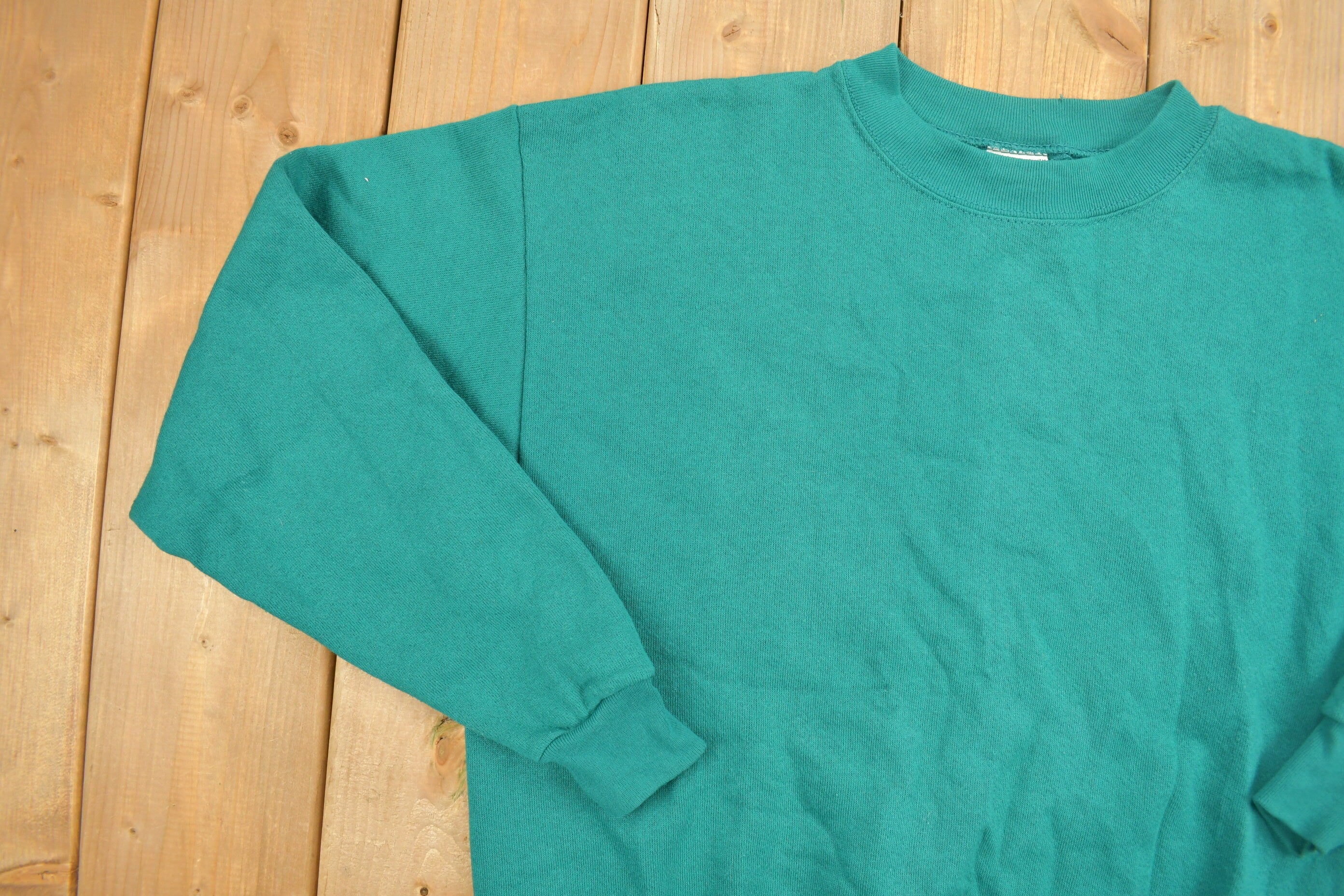 Vintage 1990s Blank Nucleus Turquoise Crewneck Sweatshirt
