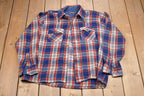 Vintage 1990s Woodland Plaid Button Up Shirt