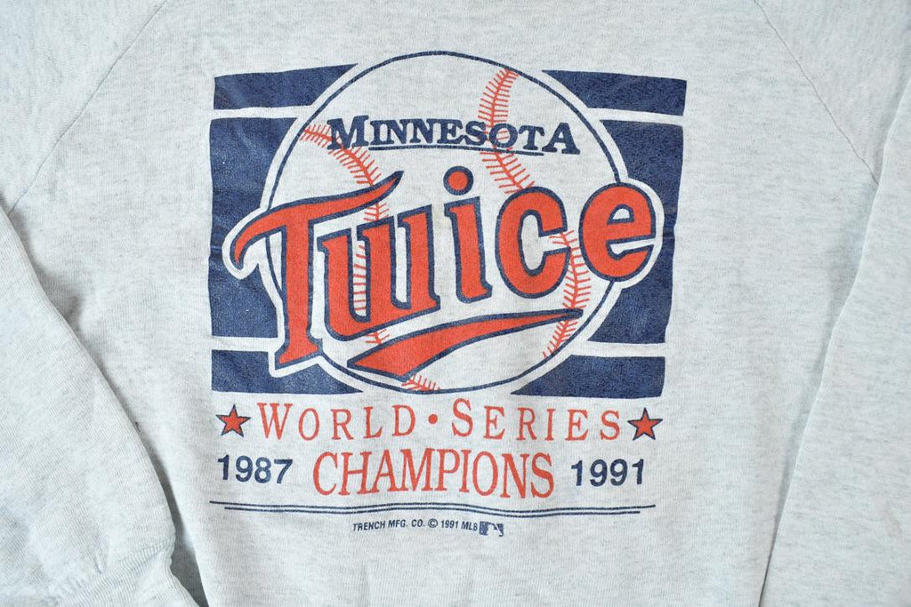Vintage 1991 Minnesota Twice World Series Champions MLB Crewneck Sweatshirt