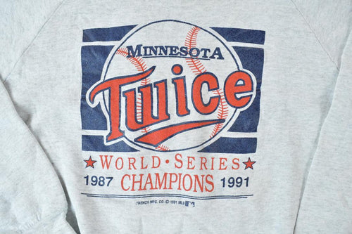 Vintage 1991 Minnesota Twice World Series Champions MLB Crewneck Sweatshirt