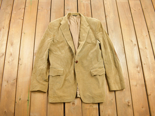 Vintage 1980s Levis Corduroy Beige Sportcoat / Sport Coat / Vintage 80s Blazer / Suit Jacket / Spring Jacket /