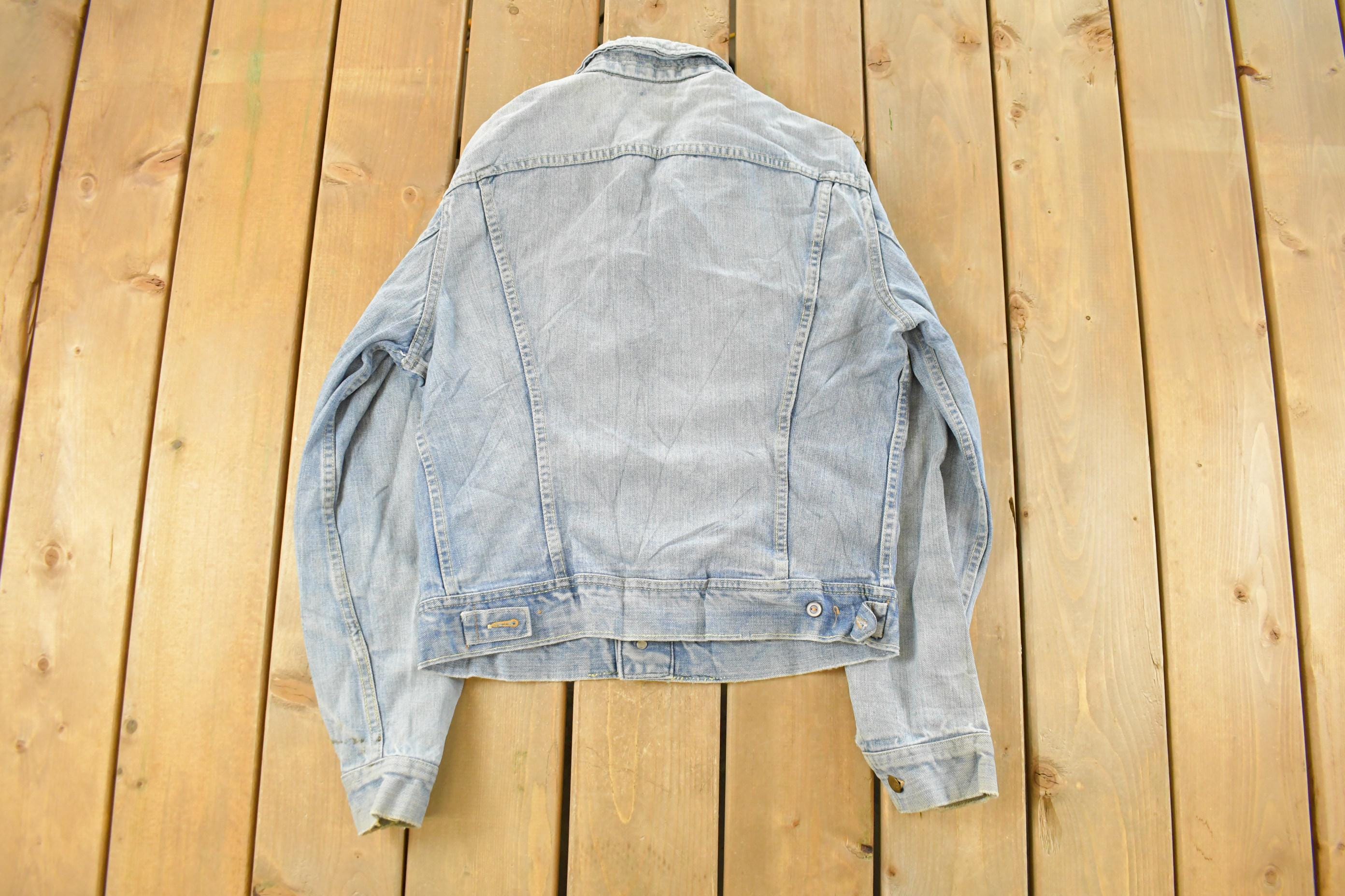 Vintage 1970s Lee Denim Jean Trucker Jacket Men's Small