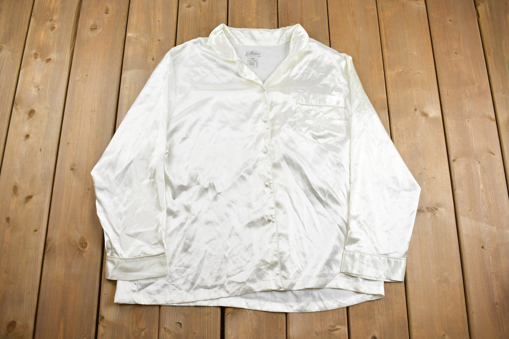 Vintage 1990s Aria Silk Button Up Shirt