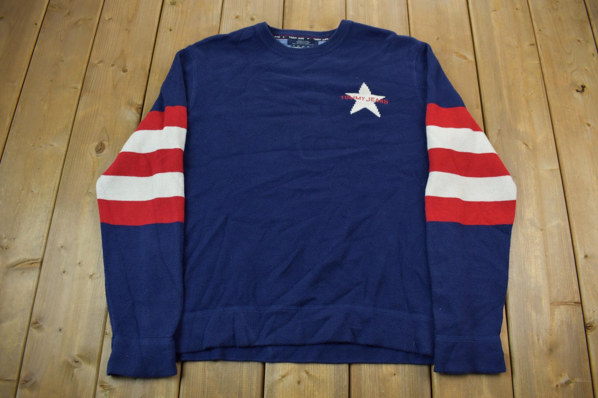 Vintage 1990s Tommy Jeans Knit Crewneck Sweater