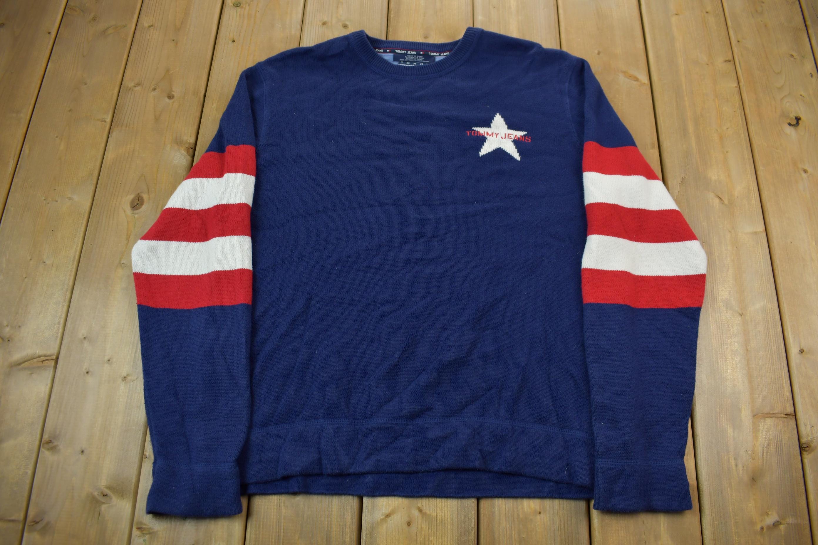 Vintage 1990s Tommy Jeans Knit Crewneck Sweater