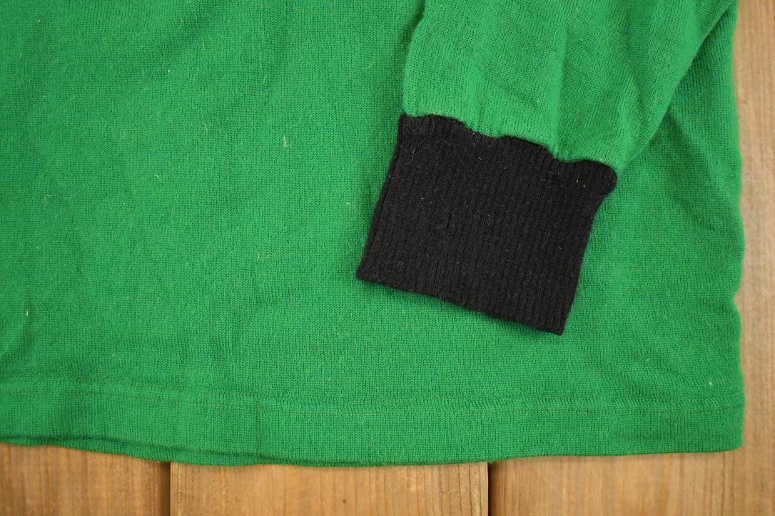 Vintage 1990s Jwin Sin Knit Crewneck Sweater Men's S / Abstract Pattern 3D Knitted Sweatshirt / Chain Embroidered
