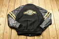 Vintage 1990s Whitehorse Yukon Gold Rush Inn Leather Varsity Jacket