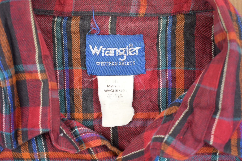 Vintage 1990s Wrangler Plaid Button Up Shirt